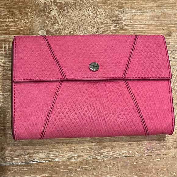 Oroton Small Pink Envelope Clutch - Picture 2 of 9